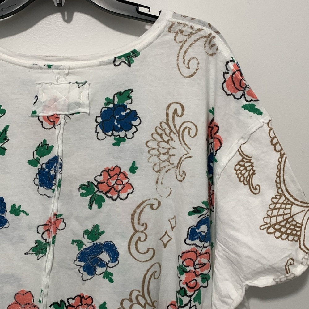 FREE PEOPLE We The Free Nina Boheme Printed Tee White - Picture 8 of 11